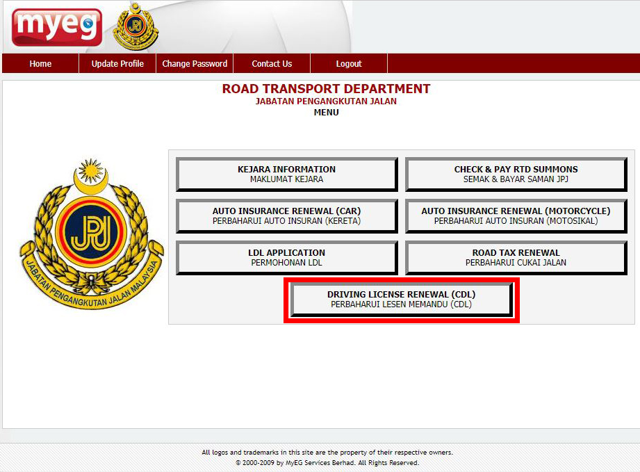 Renew lesen memandu online 2021 myeg